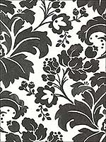 Perigee Cream Damask Wallpaper 356102 by Kennenth James Wallpaper for sale at Wallpapers To Go