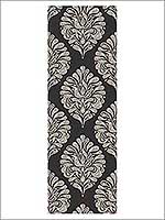 Magnitude Black Damask 2 Panel Mural 356203 by Kennenth James Wallpaper for sale at Wallpapers To Go