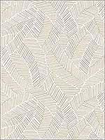 Abstract Leaf Linen Wallpaper 5007530 by Schumacher Wallpaper for sale at Wallpapers To Go
