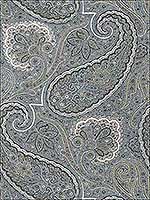 Sherrill Paisley Grey Wallpaper T85077 by Thibaut Wallpaper for sale at Wallpapers To Go