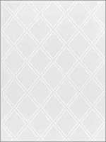 Diamond Head Embroidery White Fabric W785013 by Thibaut Fabrics for sale at Wallpapers To Go