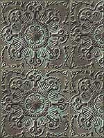 Iron Tile Wallpaper IR52004 by Pelican Prints Wallpaper for sale at Wallpapers To Go