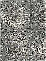 Iron Tile Wallpaper IR52008 by Pelican Prints Wallpaper for sale at Wallpapers To Go