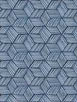 Intertwined Blue Geometric Wallpaper PS41402 by Kenneth James Wallpaper for sale at Wallpapers To Go