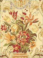 Aylesbury Vase Spice Fabric 173842 by Schumacher Fabrics for sale at Wallpapers To Go