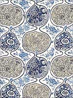 Katsugi Blues Fabric 2620933 by Schumacher Fabrics for sale at Wallpapers To Go