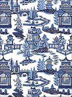 Nanjing Porcelain Fabric 174431 by Schumacher Fabrics for sale at Wallpapers To Go