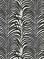 Zebra Palm Linen Print Ebony Fabric 174872 by Schumacher Fabrics for sale at Wallpapers To Go