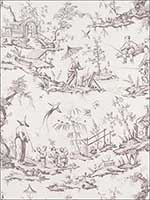 Shengyou Toile Driftwood Fabric 175802 by Schumacher Fabrics for sale at Wallpapers To Go