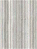 Baker Cotton Stripe Ivory Aqua Mocha Fabric 63000 by Schumacher Fabrics for sale at Wallpapers To Go