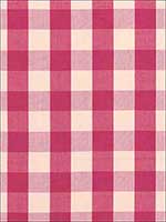 Camden Cotton Check Raspberry Fabric 63035 by Schumacher Fabrics for sale at Wallpapers To Go