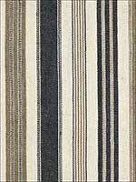 Montauban Stripe Noir Tobacco Fabric 65172 by Schumacher Fabrics for sale at Wallpapers To Go