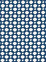 Betwixt Indigo Ivory Fabric 65681 by Schumacher Fabrics for sale at Wallpapers To Go