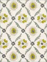 Claremont Embroidery Chartreuse Fabric 65741 by Schumacher Fabrics for sale at Wallpapers To Go