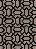San Remo Fret Jet Fabric 66062 by Schumacher Fabrics for sale at Wallpapers To Go