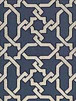 Cordoba Embroidery Indigo Fabric 67570 by Schumacher Fabrics for sale at Wallpapers To Go