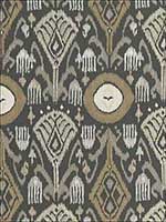 Turkestan Embroidery Charcoal Fabric 67871 by Schumacher Fabrics for sale at Wallpapers To Go