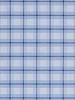 St Lucia Plaid Cornflower Fabric 68021 by Schumacher Fabrics for sale at Wallpapers To Go