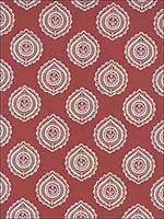 Olana Linen Embroidery Tuscan Red Fabric 70204 by Schumacher Fabrics for sale at Wallpapers To Go