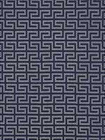 A Maze Embroidery Navy Fabric 70233 by Schumacher Fabrics for sale at Wallpapers To Go