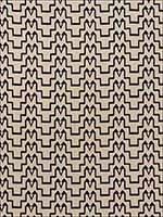 Turkish Step Black Natural Fabric 71240 by Schumacher Fabrics for sale at Wallpapers To Go