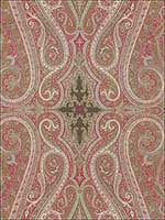 Pasha Paisley Pomegranate Fabric 174801 by Schumacher Fabrics for sale at Wallpapers To Go