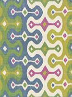 Darya Ikat Jewel Fabric 174834 by Schumacher Fabrics for sale at Wallpapers To Go