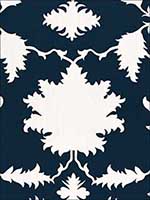 Garden Of Persia Bleu Marine Fabric 175033 by Schumacher Fabrics for sale at Wallpapers To Go