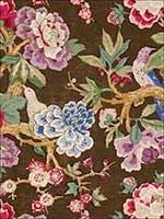 Bermuda Blossoms Cocoa Fabric 175870 by Schumacher Fabrics for sale at Wallpapers To Go