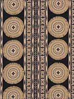 Bora Bora Print Embellished Lava Black Fabric 176000 by Schumacher Fabrics for sale at Wallpapers To Go