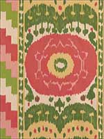 Samarkand Ikat II Watermelon Fabric 176063 by Schumacher Fabrics for sale at Wallpapers To Go
