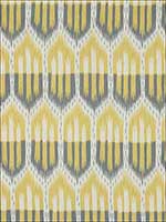 Bukhara Ikat Citrine And Smoke Fabric 176081 by Schumacher Fabrics for sale at Wallpapers To Go
