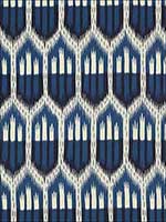 Bukhara Ikat Indigo Fabric 176084 by Schumacher Fabrics for sale at Wallpapers To Go