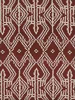 Asaka Ikat Raisin Fabric 176092 by Schumacher Fabrics for sale at Wallpapers To Go