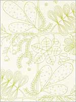 Blommen Lime Fabric 176200 by Schumacher Fabrics for sale at Wallpapers To Go