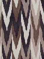 Kashgar Ikat Carbon And Teak Fabric 176101 by Schumacher Fabrics for sale at Wallpapers To Go