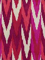 Kashgar Ikat Ruby And Plum Fabric 176102 by Schumacher Fabrics for sale at Wallpapers To Go