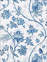 Chinoiserie Vine Cobalt Fabric 176491 by Schumacher Fabrics for sale at Wallpapers To Go