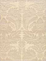 Bennet Silk Damask Platinum Fabric 63734 by Schumacher Fabrics for sale at Wallpapers To Go