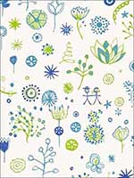 Lollipop Turquoise Leaf Fabric 66241 by Schumacher Fabrics for sale at Wallpapers To Go