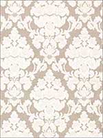 Montalcino Applique Damask Linen Fabric 66590 by Schumacher Fabrics for sale at Wallpapers To Go