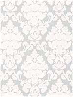 Montalcino Applique Damask Robins Egg Fabric 66591 by Schumacher Fabrics for sale at Wallpapers To Go