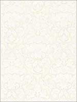 Montalcino Applique Damask Champagne Fabric 66592 by Schumacher Fabrics for sale at Wallpapers To Go