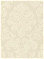 Firenze Linen Damask Sesame Fabric 66632 by Schumacher Fabrics for sale at Wallpapers To Go