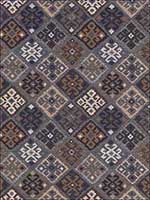 Kilim Weave Denim Fabric 67141 by Schumacher Fabrics for sale at Wallpapers To Go