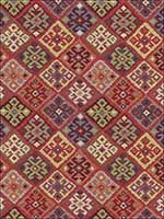 Kilim Weave Carmine Fabric 67142 by Schumacher Fabrics for sale at Wallpapers To Go