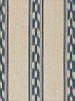Mojave Ikat Stripe Indigo Fabric 67511 by Schumacher Fabrics for sale at Wallpapers To Go