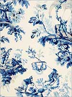Plaisirs De La Chine Porcelain Fabric 172852 by Schumacher Fabrics for sale at Wallpapers To Go