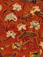 Lotus Garden Lacquer Fabric 172930 by Schumacher Fabrics for sale at Wallpapers To Go