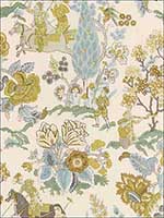 Persian Lancers Citron Fabric 173013 by Schumacher Fabrics for sale at Wallpapers To Go